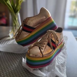 Golden Glitter Sneakers